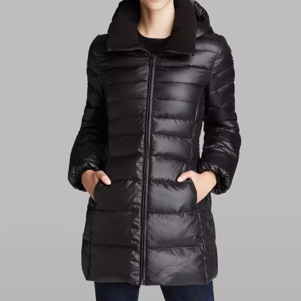 Marc New York Down Puffer Jacket Size L in dark brown